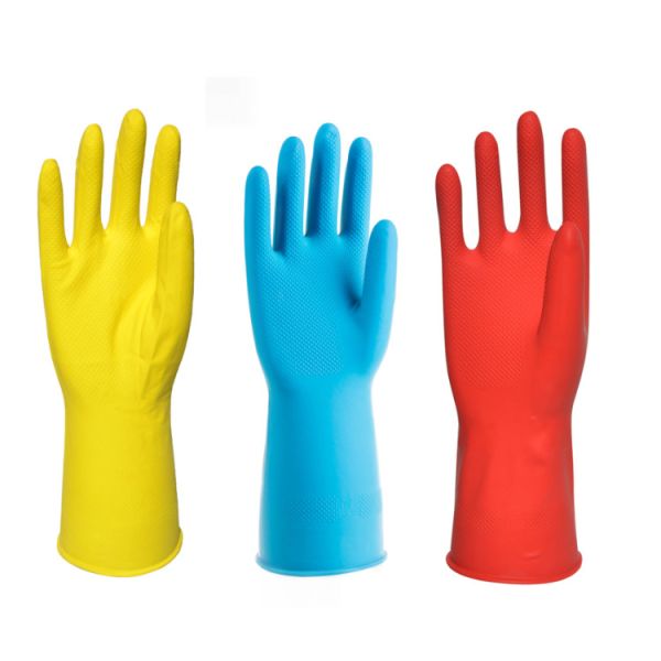 Food Grade L 40g Flocklined Household Cleaning Gloves