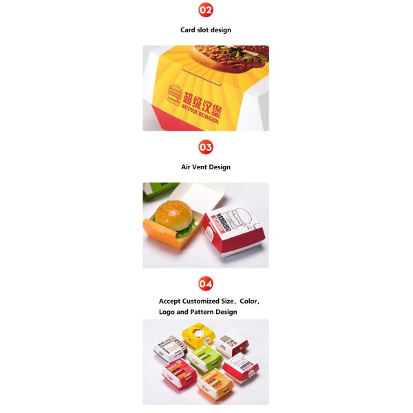 Personalized Food Catering French Fry Serving Containers Food Grade Corrugated Kraft Cardboard Paper