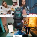 ODM / OEM Studio Computer Microphone , RGB USB Microphone For Streaming And