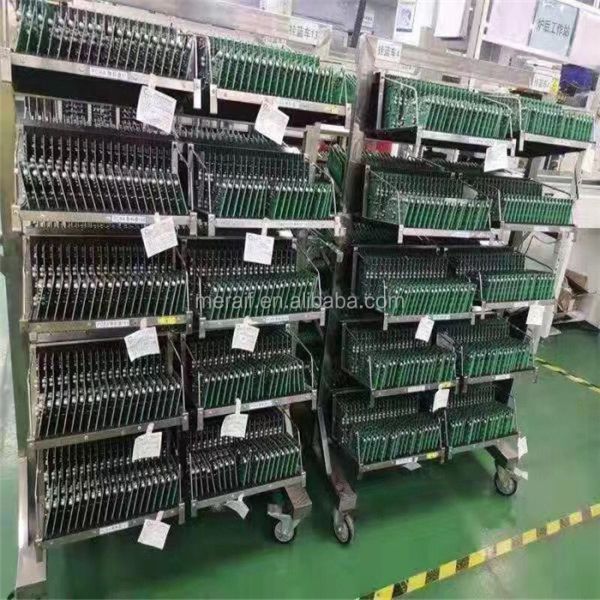 ESD Antistatic circulation pcb storage Rack esd PCB cart trolley with hanging pcb rack