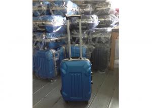 China 210D Blue Aluminum Suitcase Luggage , Hard Case Waterproof Wheeled Suitcase Bags on sale