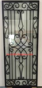 cheap price wrought iron glass of 10*10 MM black steel bar