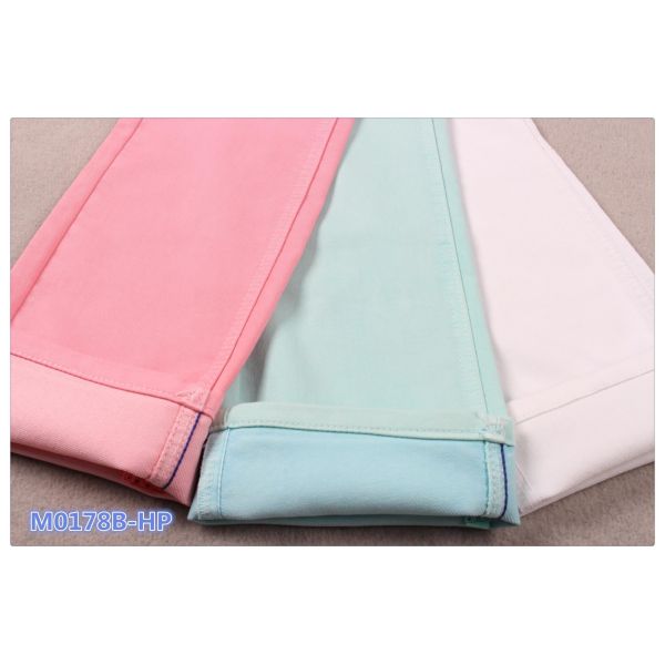 Pink Desizing Bleach Finishing Double Layer Jeans RFD PFD Denim Fabric