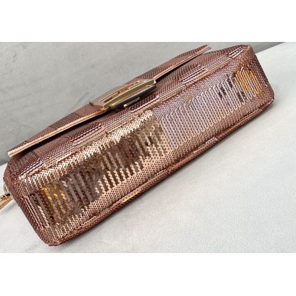 Rose Bead Piece Decoration Bling Bag Unique Shine Cross-Body Bag Baguette Bag