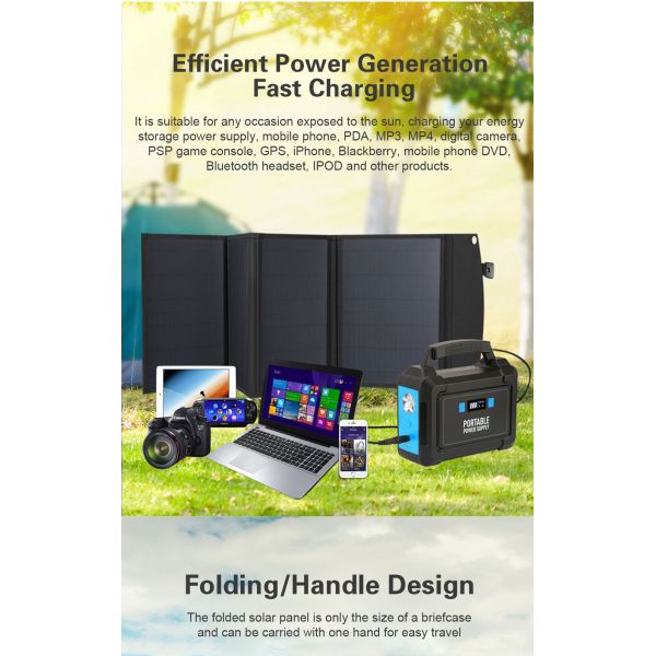 Outdoor Photovoltaic Foldable Solar Panels High Power 30W 40W 60W 80W 100W 120W 200W