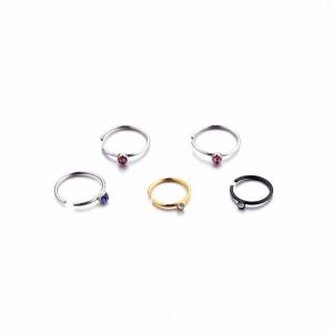 China New Style Body Piercing Jewelry Synthetic Opal Nose Hoop Rings Set on sale