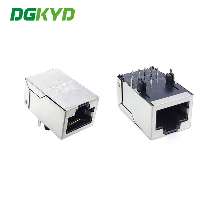 China DGKYD311B082GWA4DN Tab UP 8PIN 100 Base-T 1 Port 10p8c Rj45 Metal Shielded Connector With Magnetics wholesale