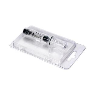 China Metal Plunger 14 Gauge Luer Lock Glass Syringe with Clear Tube on sale