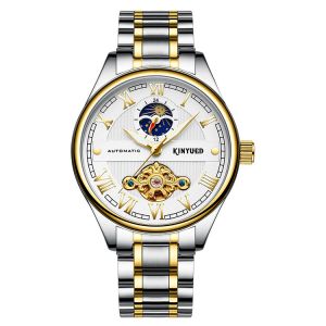 Fashionable Design Tourbillon Mechanical Watch Good Luster Gold Case