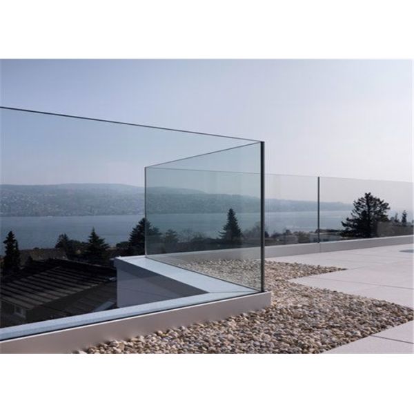 Quality Modern Clear Tempered Glass Balustrade Aluminum U Based Channel for sale