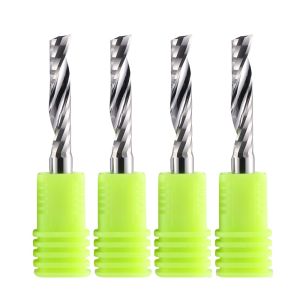 China Factory Sales High Quality 3.175/4/6/8mm Carbide Single O Flute Spiral End Mill up Cut Cnc Bit for Wood PVC Acrylic Aluminum on sale