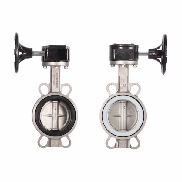 Gearbox Switch Box Double Acting Actuator Soft Seat Wafer Butterfly Valve DN50-DN300