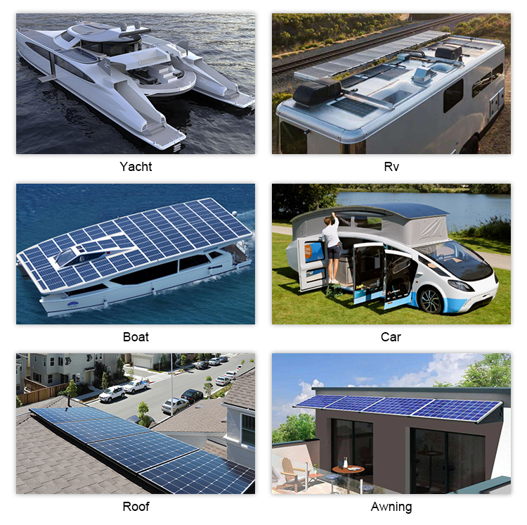 MC4 100w Flexible Solar Panel RV Cells Customized
