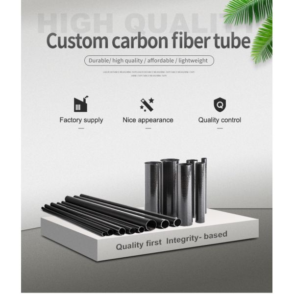 Custom Glossy 180MM Diameter Carbon Fiber Tube 2mm Thickness