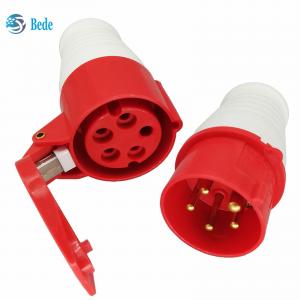 China 5 Pins Industrial Plug & Socket Industrial Power Connector  IP44 AC380-415V 16A on sale