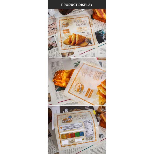 Custom Heat Sealing Dessert Biscuit Bread Bag LDPE Plastic Bread Packaging Pouch
