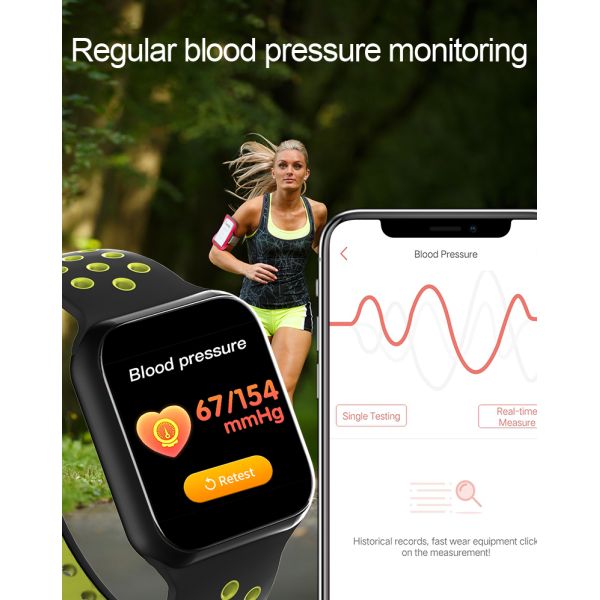 Touch Screen F8 For Android IOS And Xiaomi Detect ECG Heart Rate Smart Watch