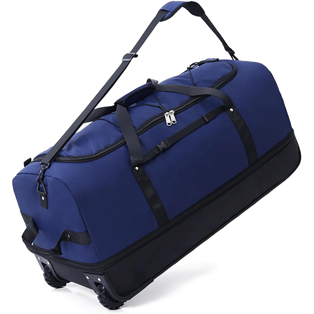 Large Capacity Expandable Foldable Travel Duffle Bag Rolling Gym Bag 115-140Litres