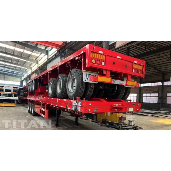 40 Foot Flatbed Semi Trailer 3 Axle for Sale in Zimbabwe Manufacturers