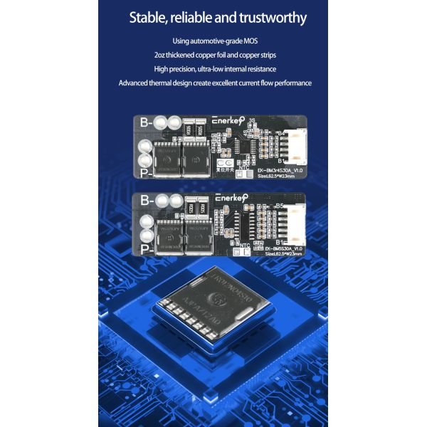 Enerkey 3S 4S 30A BMS With NTC 11.1V 12.6V 14.8V 16.8V PCB Protection Board For 18650 Li-ion Lithium Battery Cell