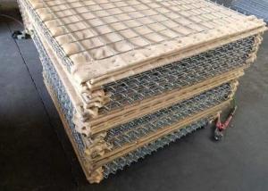 China Tan Beige Color Military Barrier Foldable Sand Wall Baskets Hesco Type Gabion on sale