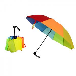 China High Quality Waterproof Full Manual Folded Rainbow Umbrella wholesale