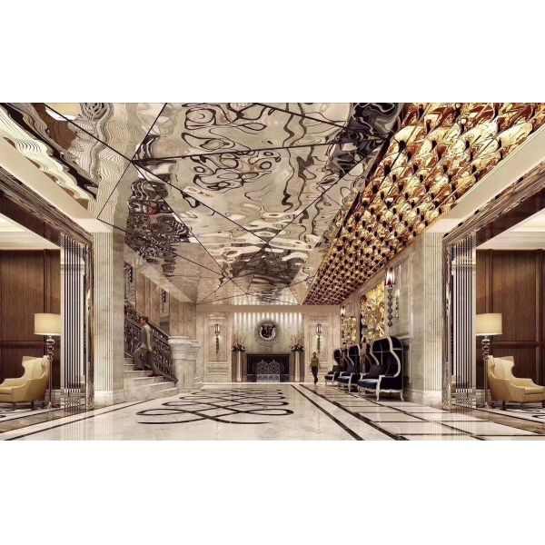 0.6mm Water Ripple Steel Sheet 316 430 Color Coated Decorative Wall Covering Sheets