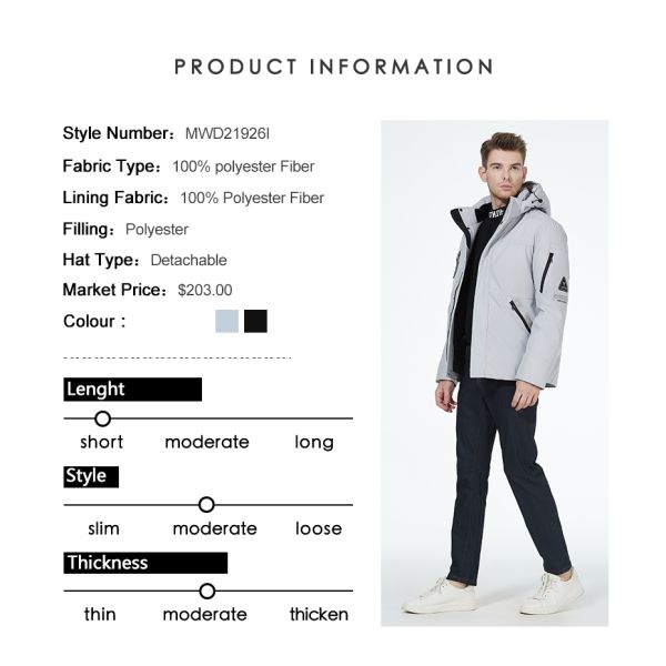 multi-pocket short down jacket, stylish, young fashion,short men's coat, dark color, hooded,