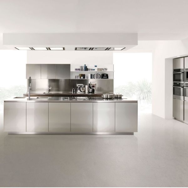 304 Stainless Steel Kitchen Cabinet With Smart Customize Kitchen Cabinet For Villa