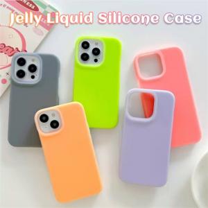 China Mobile Shockproof Cell Phone Back Cover Jelly Liquid Silicone Case For Iphone 14 / 14pro / 14 Pro Max / 13 / 13pro on sale