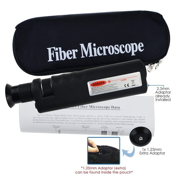 Connector Fiber Optic Termination Tools Handheld Fiber Optic Microscope Inspection