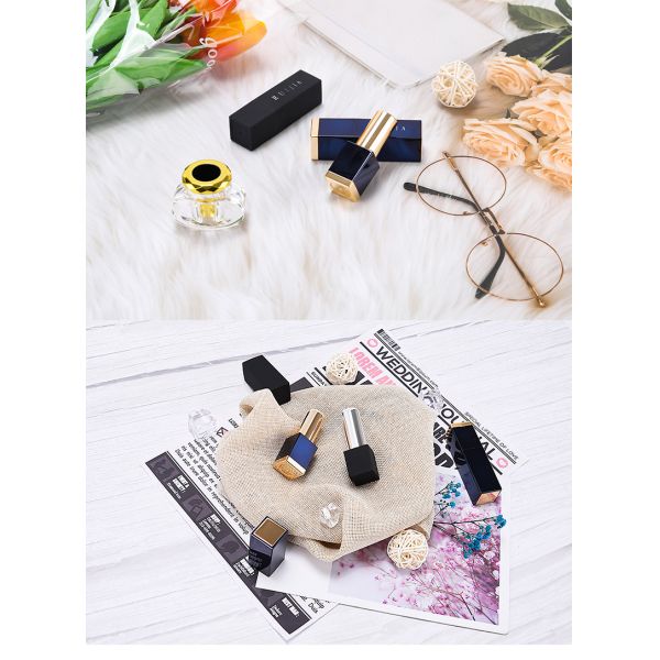metal square Empty Lipstick Tube refillable 4g lipstick tube for lipstick packing