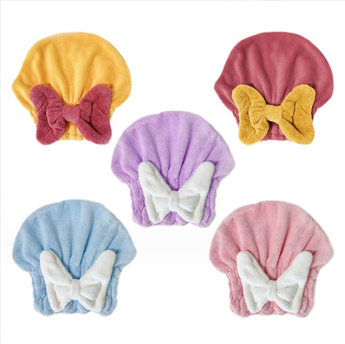 Home Hair Turban Double Layer Microfiber Hair Wrap Towel Various Colors for Option