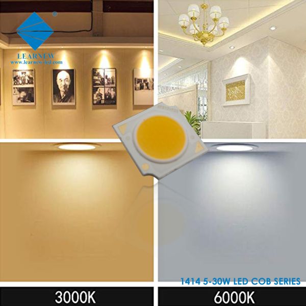 1414 Series COB LED chips 3W 5W 9W 15W 2700K 6500K 120-140lm/W R11mm For LED Spotlight
