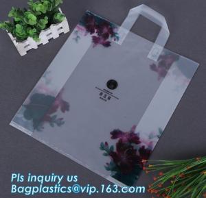 China soft loop handle colour plastic hdpe shopping bag,loop handle plastic bag handle plastic shopping with soft handle bag on sale