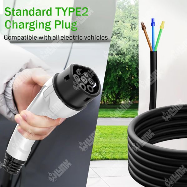 0link Type2 EV Charging Cable AC 48A 250V 1Phase IEC 62196 Mode2 Ev Charger Cable Type 2 EV Charging Plug Gun Cable