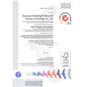 Shenzhen Dengfeng Printing and Packaging Co., Ltd. Certifications