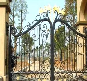 China Decorative Wrought Iron Doors Corrosion Resistance For House Building wholesale