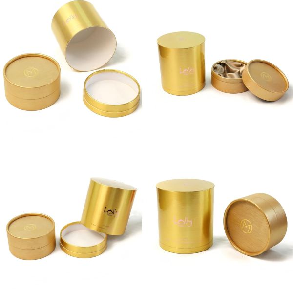 Customized private luxury skin care product packaging cylindrical paper tube gift box color can be customized