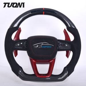 China Q3 Q5 Audi Carbon Fiber Steering Wheel Luxury Alcantara Material on sale
