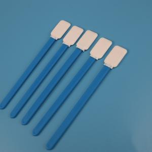 China TX714 Lint Free Double Layers Blue Handle Polyester Swab For Cleanroom wholesale