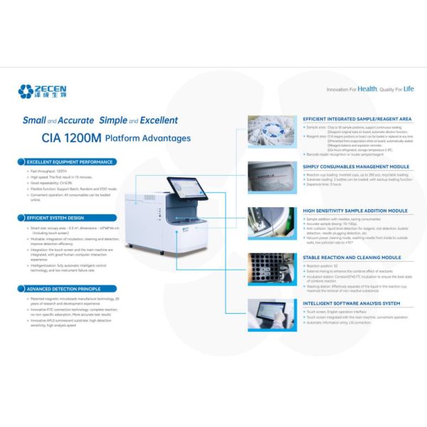 Test Thyroid Tumor Markers Blood Chemical Analyzer Cardiac Fertility Infectious Disease Kit Full Automatic