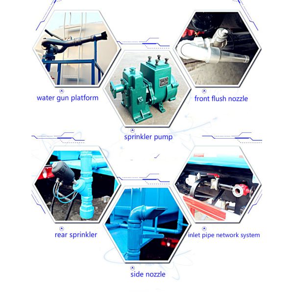 5 Ton Water Bowser Truck With Sprayer And Sprinkler 5000 Liters Spray Dust Fall Truck