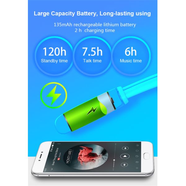 big w bluetooth earphones long standby and music time can support logo earphone