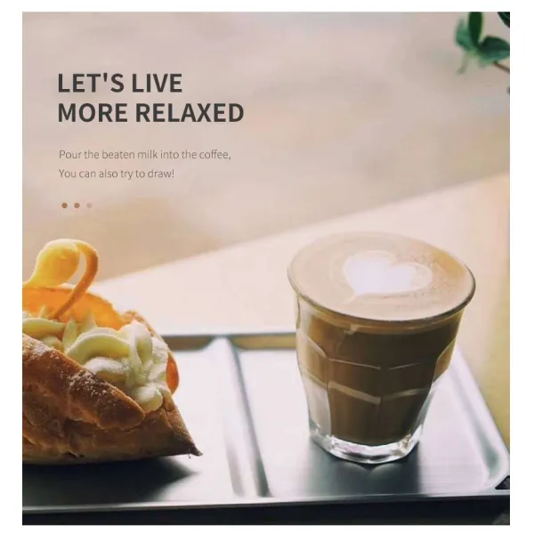 Coffee Mixer Blender Handheld Milk Frother With Rack Stainless Steel Whisk Head