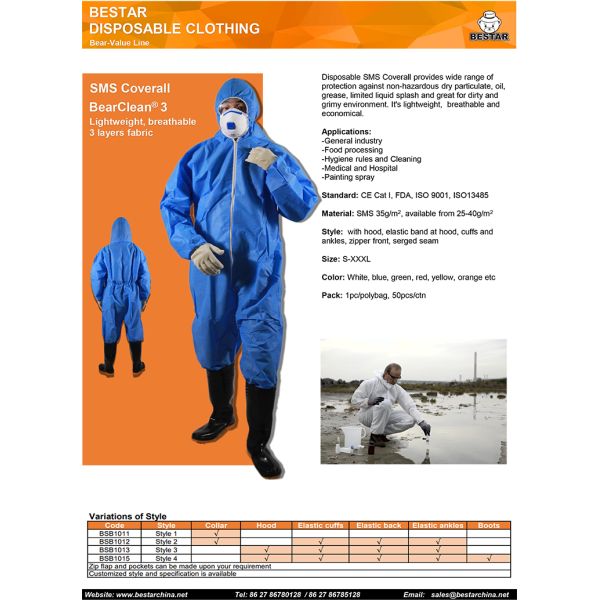 OEM 25gsm-40gsm Lightweight Disposable Medical Coveralls Protective Clothing
