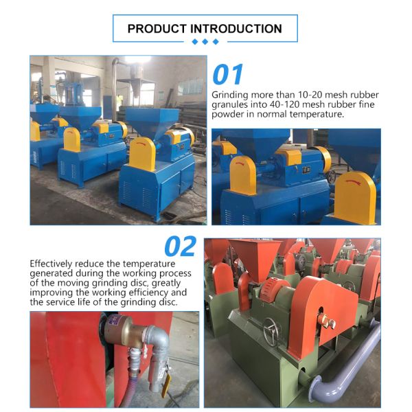 30-120 Mesh Rubber Grinder Fine Tyre Rubber Powder Making Machine