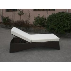 UV Resistant Waterproof Rattan Sun Lounger For Poolside / Lawn