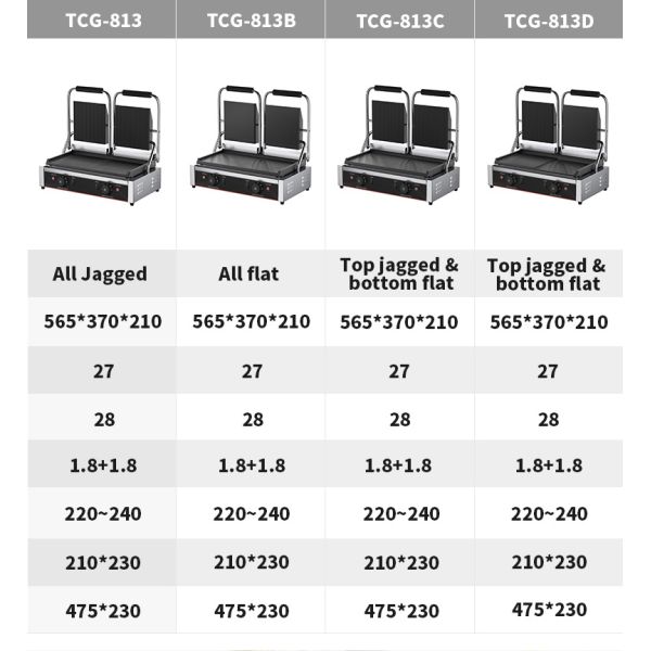 Commercial Panini Press Grill Maker with PTFE Non-Stick Coating NO App-Controlled