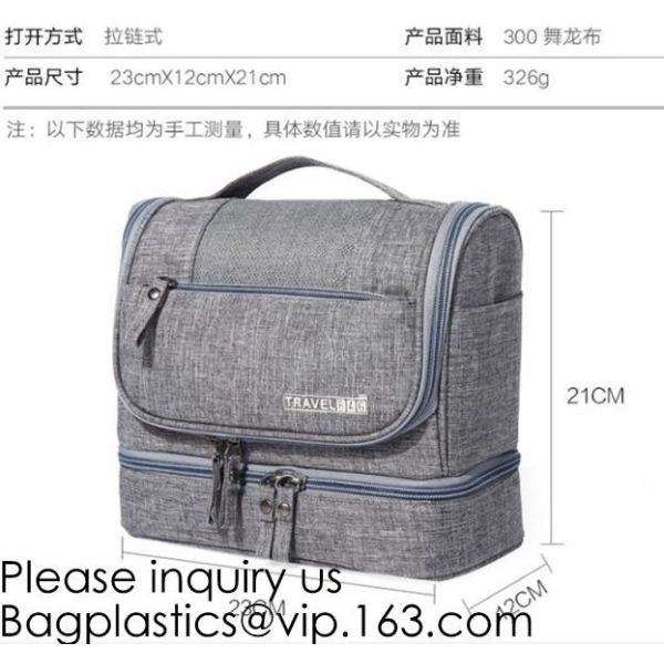 Customized Women/Men Organizer Toiletry Storage Travel Makeup Bag Blank Canvas Cosmetic Bag, bagease, bagplastics